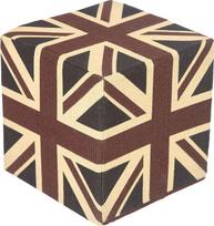 „Homescapes“ medvilninis kubinis pufas su „Union Jack“ motyvu – 36 x 36 x 38 cm