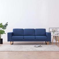 „Homgoday“ 3-vietė sofa, mėlynos spalvos audinio sofa-lova, svetainės sofa, sofos, lauko, sodo, svetainės, terasos, lauko