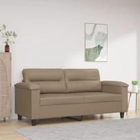 „Homgoday“ dvivietė sofa, dvivietė sofos-krėslas, moderni poilsio sofa, poilsio sofa, poilsio krėslas, dvivietė sofa, svečių sofa, sėdimoji baldai, skirti svetainei, biurui, miegamajam, kapučino rudos spalvos, 140 cm, dirbtinė oda