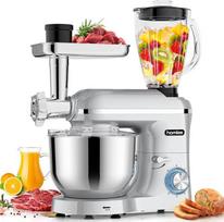 „Homlee“ 3-in-1 universalus maisto ruošimo kombainas, 1800 W daugiafunkcinis minkymo aparatas, 6 greičio pakopų maišytuvas, su mėsmalės priedu, 1,5 l sulčiaspaudė, 5,5 l nerūdijančio plieno dubuo