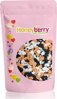 „HONEYBERRY“ Helovino pabarstukų mišinys, 200 g – natūralūs valgomieji pabarstukai tortų dekoravimui – Helovino pabarstukai, cukriniai pabarstukai Helovinui, skirti tortams, keksams ir desertams papuošti – pagaminta ES