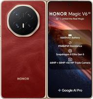 „HONOR Magic V6 5G“ sulankstomas išmanusis telefonas, 512GB, 16GB RAM, raudonas | 7,95 colio LTPO AMOLED sulankstomas ekranas, „Snapdragon 8 Elite“, 512GB atminties, 6660 mAh baterija, 64 MP periskopinė kamera, IP68/IP69