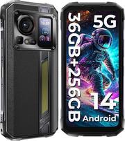 „HOTWAV Hyper 7 Pro“ lauko mobilusis telefonas be sutarties, 5G, patvarus išmanusis telefonas su „Android 14“, 33 W greitasis įkrovimas, 36GB + 256GB, IP68/IP69K atsparus vandeniui, 6,6 colių FHD+ ekranas, 120 Hz atnaujinimo dažnis, 200 MP + 24 MP nakti