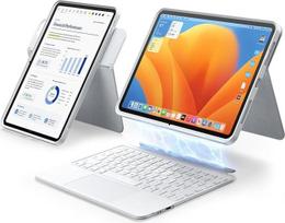 „HOU“ 360° pasukamas ir nuimamas klaviatūros dėklas, skirtas „iPad“ A16 ir „iPad“ 10-osios kartos modeliams | reguliuojamas laikiklis, vertikalus ir horizontalus režimai, vietelė rašikliui, jutiklinis kilimėlis, 7 spalvų apšvietimas, visiškai apsaugantis