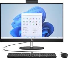 „HP All-in-One 24-cr0101ns“ stalinis kompiuteris su 23,8 colių FHD ekranu (procesorius „Intel Core i3-N300“, 8GB RAM, 512GB SSD, „Intel UHD Graphics“, „Windows“), juodos spalvos, su ispanų QWERTY klaviatūra
