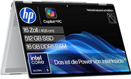 „HP OmniBook X Flip“ nešiojamasis kompiuteris, 16 colių, 2K raiška, „Intel Core Ultra 5“, 16GB RAM, 512GB SSD | „Copilot+“ 2-in-1 AI nešiojamasis kompiuteris su „Windows 11“, transformuojamas ir mobilus, skirtas verslui ir transliacijoms – be įkroviklio