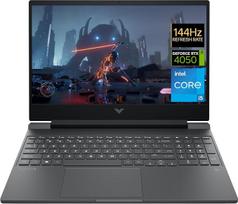 „HP Victus 15-fa1001sf“ žaidimų nešiojamasis kompiuteris, 15,6 colio FHD IPS ekranas (Intel Core i5-12500H, 16GB RAM, 512GB SSD, „Nvidia GeForce RTX 4050“ 6GB, AZERTY klaviatūra, „Windows 11“) „Mica Silver“ spalvos