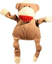 „Hugglehounds“ 10523 – tvirtas pliušinis velveto „Sock Monkey Knottie“ žaislas, didelis