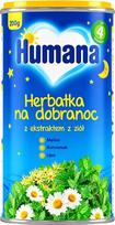 „HUMANA Baby Tea Good Night Tea“ – žolelių arbata vaikams nuo 4 mėnesių, skirta vakarui, be pridėto cukraus, 200 g