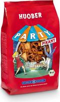 „Huober Bio Party“ pikantiškų sūrių pyragėlių mišinys su mini precliais, sezamo krekeriais ir aguonų „užkandžiais“ – 12 pakuočių po 200 g (1 x 2,4 kg)