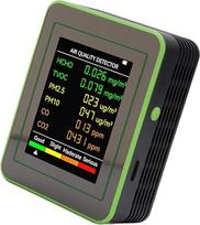 „Hyuduo“ oro kokybės detektorius, nešiojamasis CO2, TVOC, PM2,5 ir PM10 matuoklis su LCD ekranu, puikiai tinkantis oro kokybei namuose ir biure tikrinti (#1)