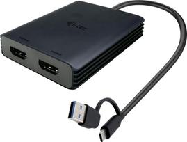 „I-Tec“ USB-A/USB-C dvigubas 4K/60 Hz HDMI vaizdo adapteris (I-Tec USB-A/C 2x HDMI adapteris – dvigubas 4K HDMI vaizdo adapteris)