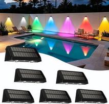 „idyl light“ saulės energija maitinami tvoros žibintai, IP64 atsparūs vandeniui, 6 vnt. rinkinys