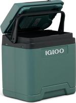 „IGLOO IE27“ elektrinis šaldymo dėžutė, 12 V ir 230 V, 27 l, kompaktiškas mini šaldytuvas, skirtas automobiliui, kempingui, atostogoms, laivui, festivaliams – lengvas, nešiojamas, su praktišku laidų skyriumi ir „Eco/Max“ režimu