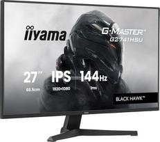 „iiyama G-Master Black Hawk G2741HSU-B1“ 68,6 cm (27 colių) IPS LED žaidimų monitorius, „Full HD“, 144 Hz, HDMI, DP, USB 2.0, 1 ms, „FreeSync“, juodos spalvos