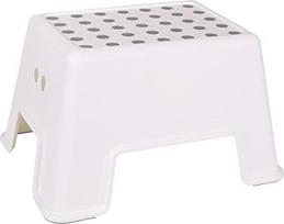 „IKEA Bolmen“ pakopinis taburetė – P x G x A 44 x 35 x 25 cm – balta – iki 100 kg – polipropilenas – neslystantys iškyšuliai ir kojelės