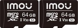 „Imou Schnelle“ microSDXC atminties kortelė, „Full HD“, iki 95/25MB/s, UHS-I SD adapteris, skirtas išmaniesiems telefonams, planšetėms, veiksmo kameroms, dronams ir nešiojamiesiems kompiuteriams, 64GB (2 vnt. pakuotė)
