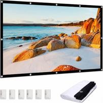 „IN&VI Canvas Projector“ lauko 150 colių 16:9 HD sulankstomas projektoriaus ekranas, nesiglamžantys dvipusiai nešiojamieji projektoriaus ekranai, skirti namams, mokyklai ir susitikimams