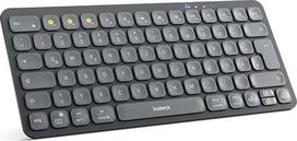 „Inateck“ „Bluetooth“ klaviatūra, plonas ergonomiškas dizainas | Suderinama su „iPad“, „Windows“, „macOS“ ir „Android“, dirbtinio intelekto funkcija, QWERTZ klavišų išdėstymas, pilka