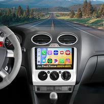 „Inefala“ automobilių radijas, skirtas „Ford Focus“ (2004–2011 m.) modeliams, su 9 colių ekranu, „Wireless CarPlay“ ir „Android Auto“, „Mirror Link“, FM radiju, ekvalaizeriu, „Wi-Fi“, „Bluetooth“, USB, SWC, atbulinės eigos kamera ir spalvai pritaikytu apš