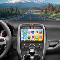 „Inefala“ automobilių radijas, skirtas „Toyota Auris“ modeliams (2006–2011 m.), su 10 colių ekranu, „Wireless CarPlay“ ir „Android Auto“, „Mirror Link“, FM radiju, ekvalaizeriu, „Wi-Fi“, „Bluetooth“, USB, SWC, atbulinės eigos kamera ir automobilio spalvos