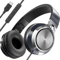 „INFURTURE“ USB-C ausinės su laidu, sulankstomos, uždedamos ant ausų, su mikrofonu