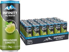 „Infinity Water“ su šeivamedžio uogomis ir laimu, pagaminta „Gasteiner“, 330 ml (1 vnt. su šeivamedžio uogomis ir laimu)