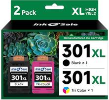 „INK E-SALE“ 301XL spausdintuvo kasetės, daugiapakė pakuotė, skirtos keisti „HP 301“ juodos spalvos kasetes