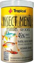 „Insect Menu“ granulės, dydis XXS, 1000 ml / 640 g. Žuvų pašaras iš labai smulkių grimztančių granulių, pagamintas iš 3 rūšių vabzdžių