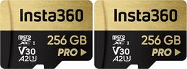 „Insta360“ 256GB PRO „microSDXC“ atminties kortelė, V30, A2, UHS-I, 90MB/s skaitymo/rašymo greitis (2 vnt. rinkinys)