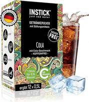 „INSTICK“ be cukraus tirpalas (kola) – 1 pakuotė, skirta 12 x 0,5–1 l – veganiškas gėrimas milteliais, mažai kaloringas ir su vitaminu C – tirpalas milteliais