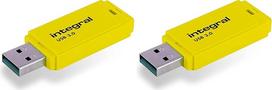 „Integral Neon-C“ 128GB USB 3.2 Gen 1 atmintinė – Greitaeigis „Type-C“/USB 3.1/3.0, „NEON Blue“, 150MB/s skaitymo greitis, 30MB/s rašymo greitis, „Plug and Play“, nešiojamoji atmintinė, skirta PC, „Mac“ ir nešiojamiesiems kompiuteriams (2 vnt. rinkinys