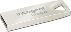 „Integral“ 128GB USB 2.0 „Flash Drive Arc“ atmintinė su metaliniu korpusu, pritaikyta raktų žiedams – stilingas ir elegantiškas sprendimas failų perkėlimui ir atsarginėms kopijoms kurti