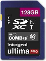 „Integral“ INSDX128G10-80U1 „UltimaPro“ 128GB 10 klasės SDXC atminties kortelė