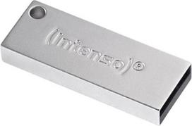 „Intenso Premium Line“ 128GB USB atmintinė, USB 3.2 Gen 1x1, sidabrinė | Tvirtas sidabrinis aliuminio korpusas, didelis greitis – iki 100MB/s, itin lengva konstrukcija, USB-A jungtis