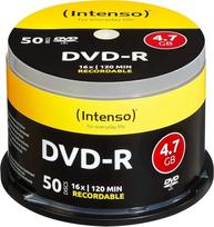 „Intenso“ DVD-R 16x greičio DVD diskų rinkinys (50 vnt.) | Duomenų laikmenos, skirtos DVD įrašymo įrenginiams – 120 min. vaizdo įrašymo kokybė – Diskai, skirti filmų įrašymui ir duomenų atsarginėms kopijoms