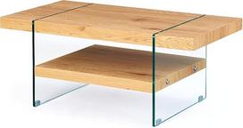 „Inter Link“ – kavos staliukas – „Wild Oak Replica“ – stiklas – „Benina“, 110 x 60 x 45,5 cm, rudos spalvos