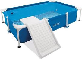 „Intex“ 48404GN stačiakampis šunims skirtas baseinas su rėmu, mėlynas, 229 x 152 x 45,7 cm