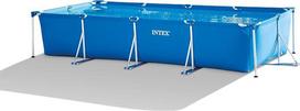 „INTEX“ rėminis stačiakampis antžeminis baseinas (450 x 220 x 84 cm) Vaikų baseinas Šeimos baseinas Baseino talpa – apytikriai 2 271 l Mėlynas (28274NP)