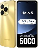 „invens Halo 5“ išmanusis telefonas be sutarties – 7GB (4+3) + 64GB / 256GB, „Android 14“ mobilieji telefonai, 6,52 colio ekranas, 5000 mAh baterija, pigus mobilusis telefonas, 16 MP + 8 MP kamera, 4G dvi SIM kortelės / „Face ID“ / GPS / 3,5 mm lizdas
