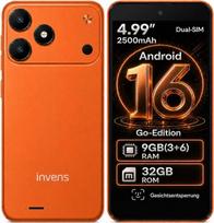 „invens TK02“ išmanusis telefonas be sutarties, pigus, „Android“ 16GB mobilusis telefonas, 5,0 colių ekranas, 9GB RAM (3+6) + 32GB ROM, 4G LTE, dvi SIM kortelės + TF kortelė iki 256GB, 8 MP + 5 MP kamera, išimamas akumuliatorius, USB-C, 3,5 mm, oranži