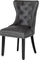 „Invicta INTERIOR“ „Chesterfield Castle“ kėdė – juoda – dirbtinė oda, masyvi mediena – valgomojo kėdė su patogia rankena | Knopfheftung, Nietenbesatz, lengvai prižiūrima, tvirta, masyvi mediena, Chesterfield, dizainas, vintage, akį traukianti