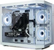 „ionz“ žaidimų kompiuteris – „AMD Ryzen 5 5500“, „RTX 3050“ 6GB vaizdo plokštė, 16GB RAM, 500GB SSD, „Windows 11“, 500 W maitinimo blokas (Apex, baltas)