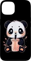 „iPhone 13“ dėklas su pandos meškiuko, „Boba Tea“, „Bubble Tea“ ir anime motyvais, „kawaii“ stiliaus