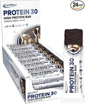 „IronMaxx Protein 30“ baltyminiai batonėliai – „Cookies and Cream“, 24 vnt. po 35 g, baltyminiai batonėliai be palmių aliejaus su vitaminais, tinkami mitybai su sumažintu cukraus kiekiu ir mažai angliavandenių