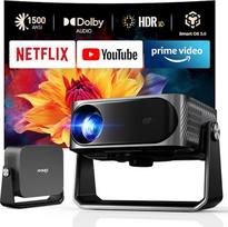 „iSinbox“ nešiojamasis projektorius 4K su „Netflix“, 15 W, „Dolby Audio“, pasukamas 360°