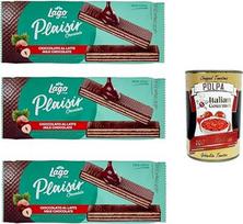 „Italian Gourmet Plaisir“ vafliai su gianduia kremu ir pieniniu šokoladu (57 %) – užkandis, 3 x 120 g | Traškūs vafliai su gianduia kremu, puikiai tinka kavos pertraukėlei, desertui ir popietinei užkandžiai, bendras grynasis svoris 360 g + nemokama „polpa