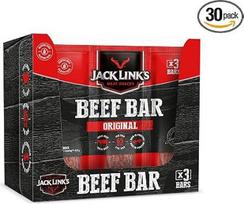 „Jack Links“ baltymų batonėlis „Beef Original“ – 30 vnt. pakuotė (30 x 22,5 g) – mažai angliavandenių turintis baltymų batonėlis – baltymų batonėlis – energetinis batonėlis – užkandis kelionei ir sporto salėje, fitnesui – daug baltymų turintis užkandis