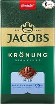 „Jacobs Filter Coffee Krönung Mild“, 100 % arabika, šviesiai skrudinta, malta kava, skrudinta Vokietijoje, idealiai tinka filtriniams kavos aparatams ir prancūziškam kavos spaudikliui, stiprumas 5/10, 500 g (6 vnt. pakuotė)