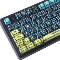 „JakeTsai“ PBT klavišų dangteliai, 146 klavišų, dažų sublimacijos technologija, „Cherry“ profilis, „Cyberpunk 2077“, manga stiliaus klavišų dangtelių rinkinys, skirtas mechaninėms klaviatūroms su „Cherry“ magnetiniais jungikliais ir JK išdėstymu
